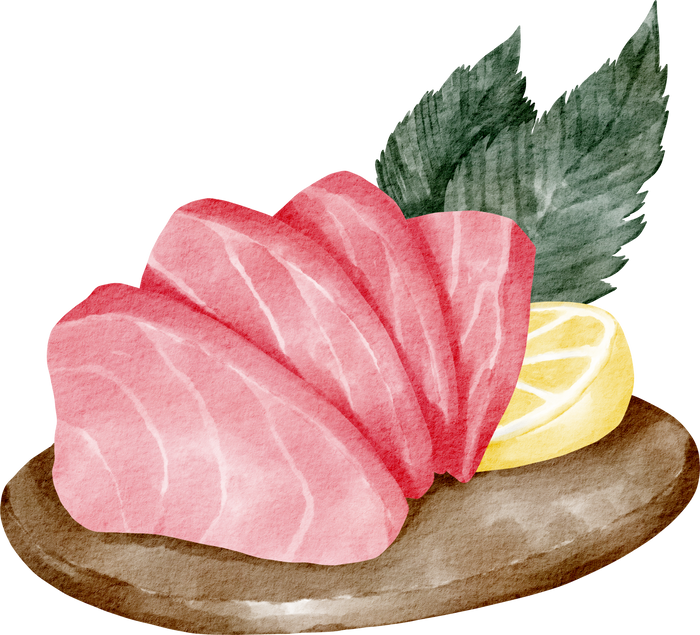 watercolor sashimi